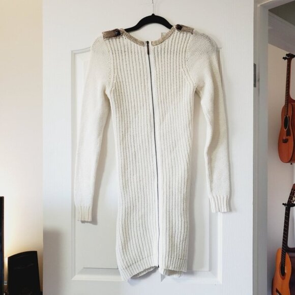 ABS Allen Schwartz Studded Chic Cable Knit Sweater Dress S - Picture 6 of 8